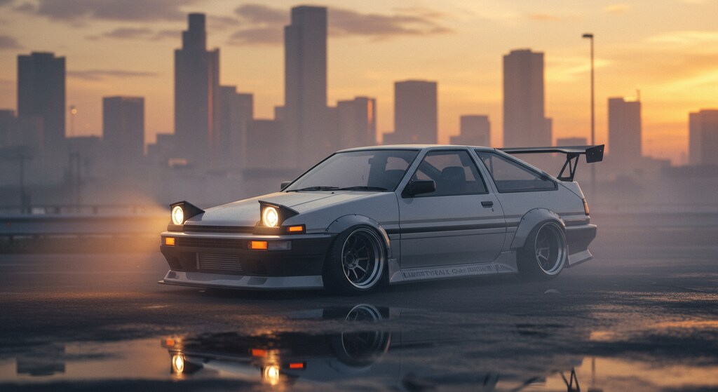 リバティーウォークAE86のドリ車