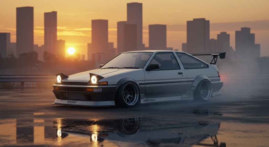 リバティーウォークAE86のドリ車