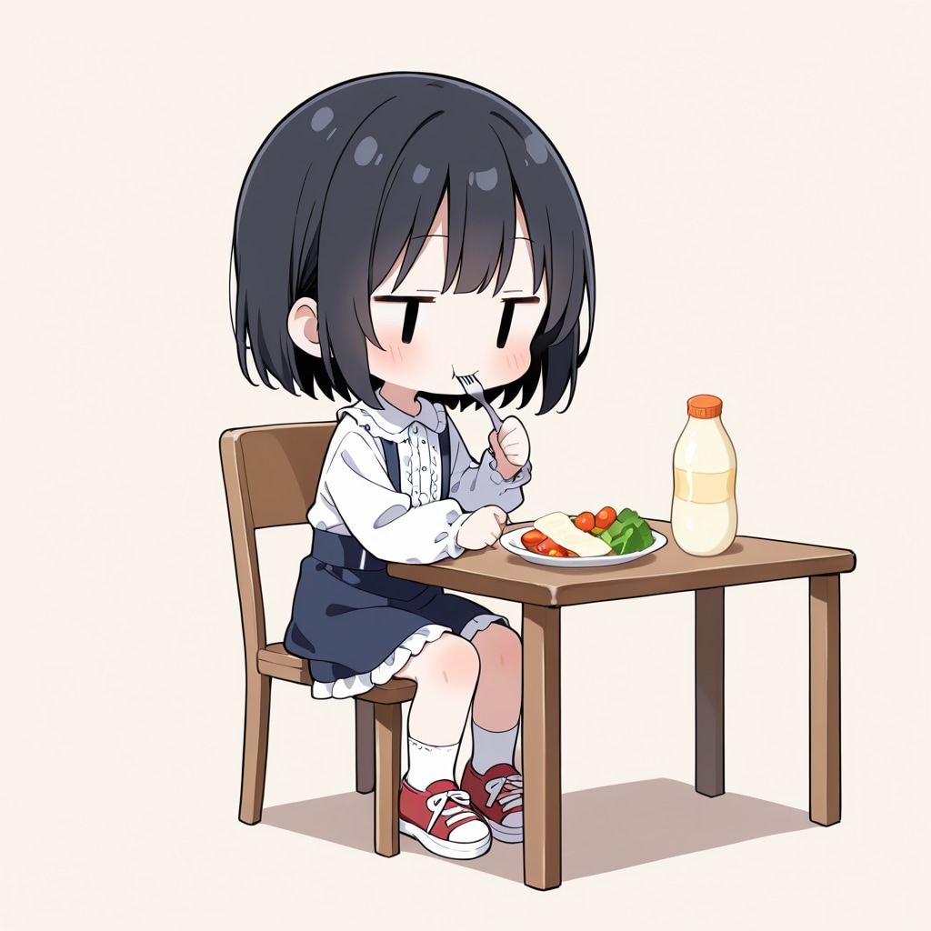 マヨネーズでサラダを食べる