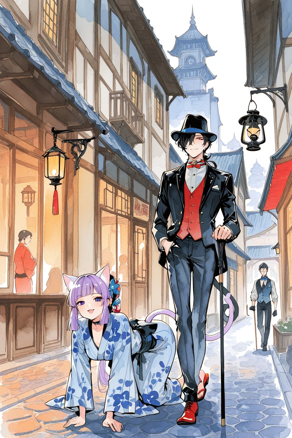 紳士と猫又