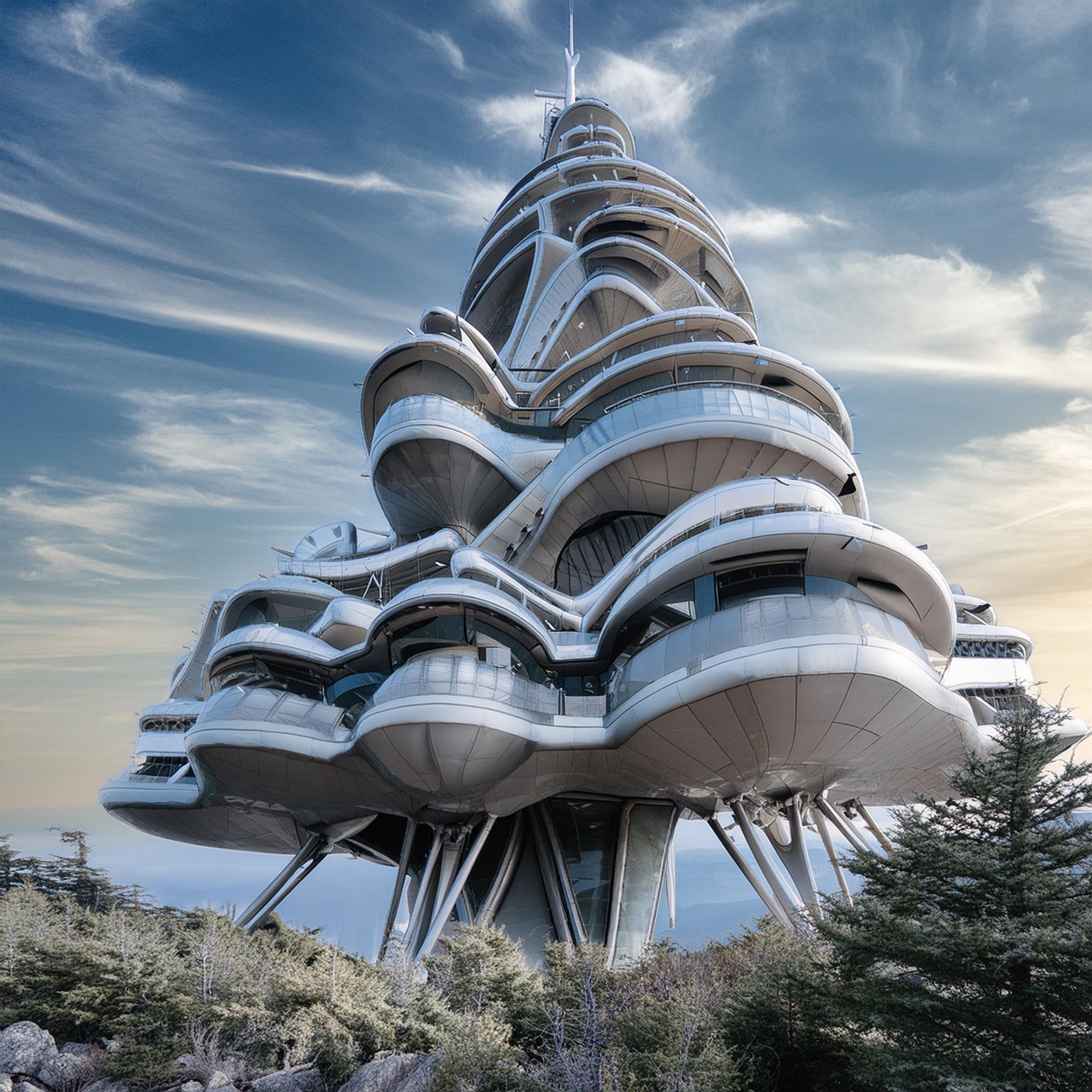 遠くから見える謎の建物
