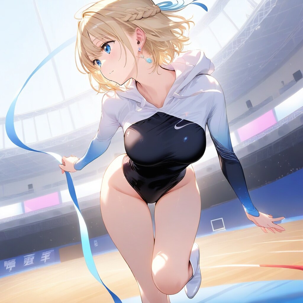 金髪ショート新体操美少女