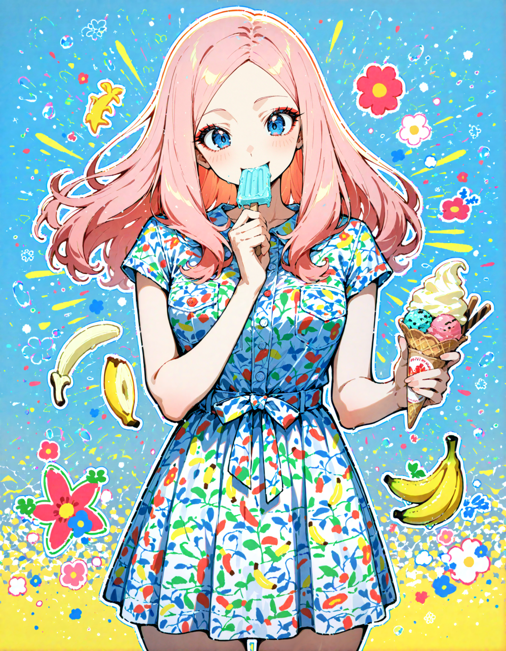 今日はアイスクリームの日。ドール・極撰の日。メイクの日