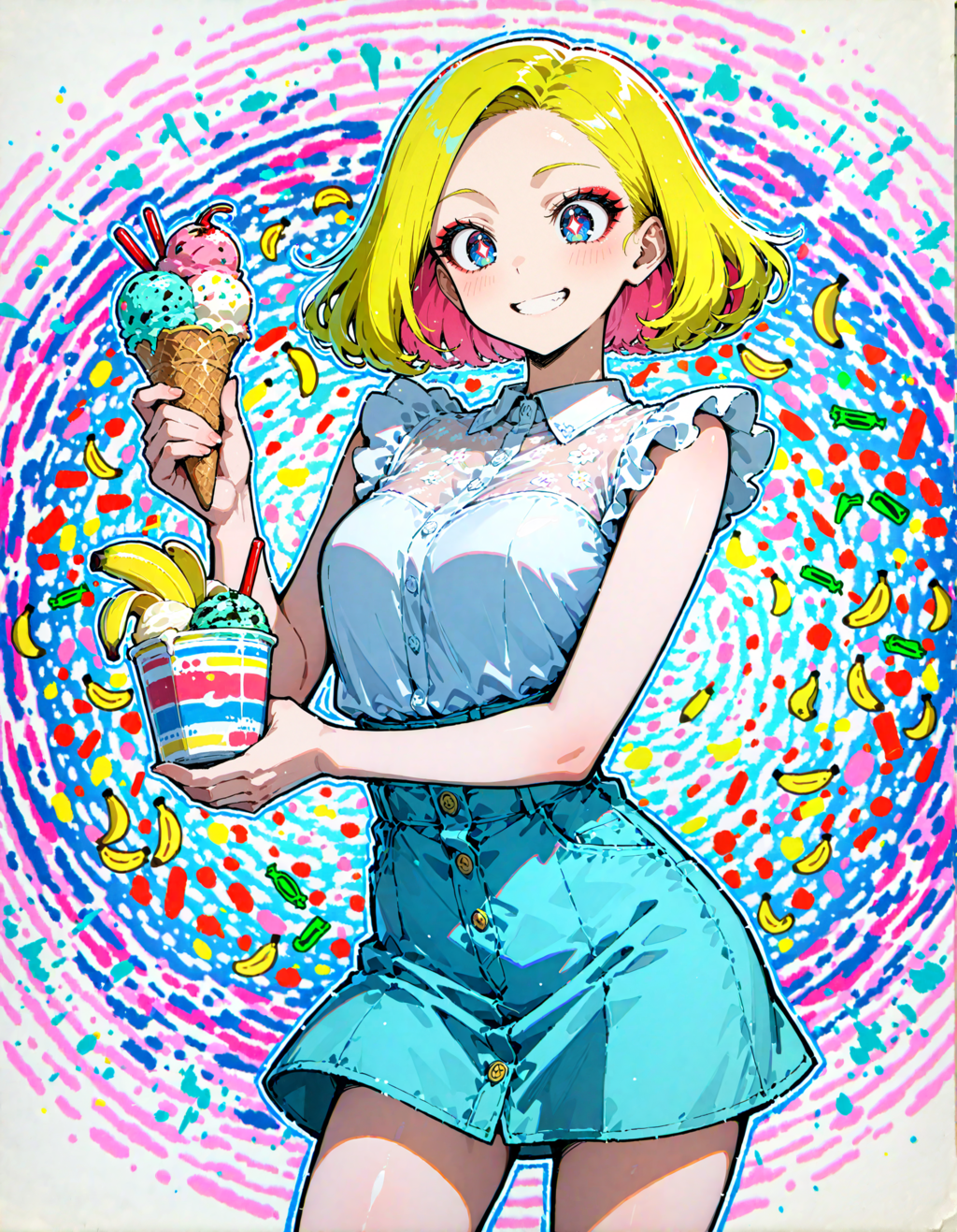 今日はアイスクリームの日。ドール・極撰の日。メイクの日