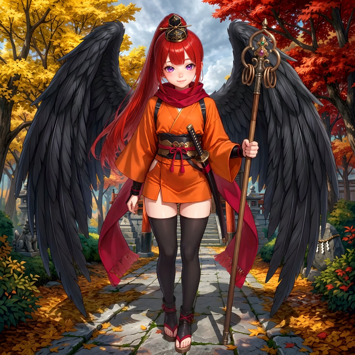 紅葉の烏天狗 | の人気AIイラスト・グラビア