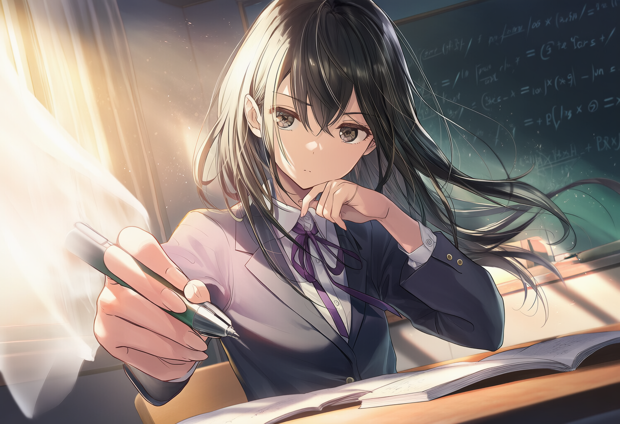 女子高生の授業風景 | の人気AIイラスト・グラビア
