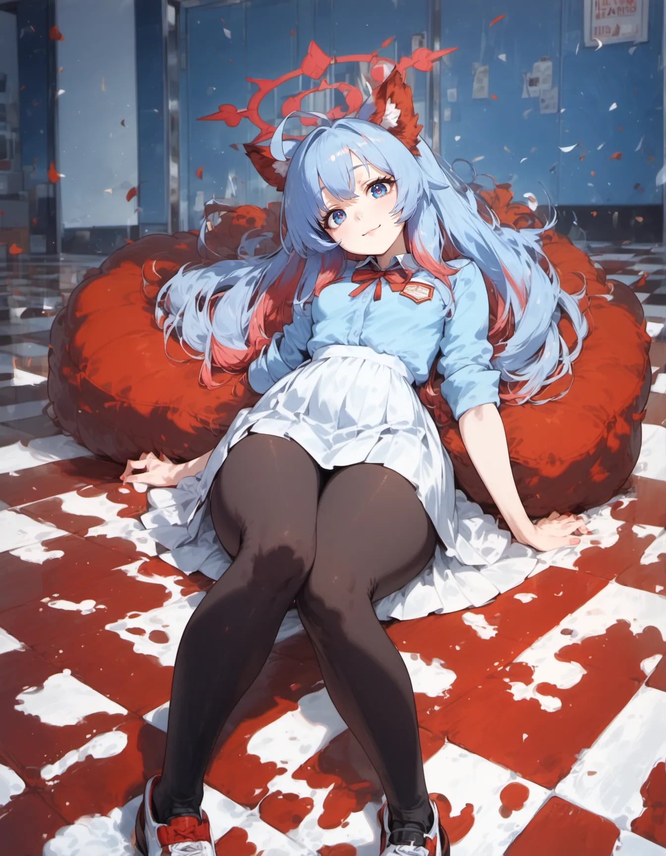 Blue Angel on Red Velvet | の人気AIイラスト・グラビア