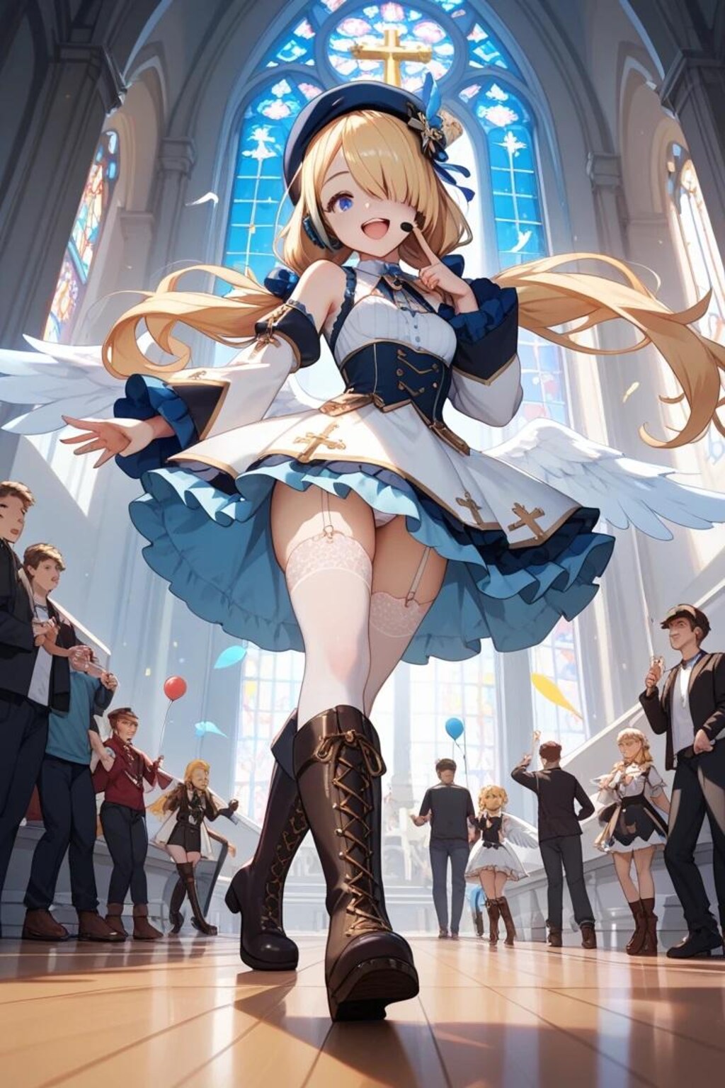 町中を歩くちっぱい天使