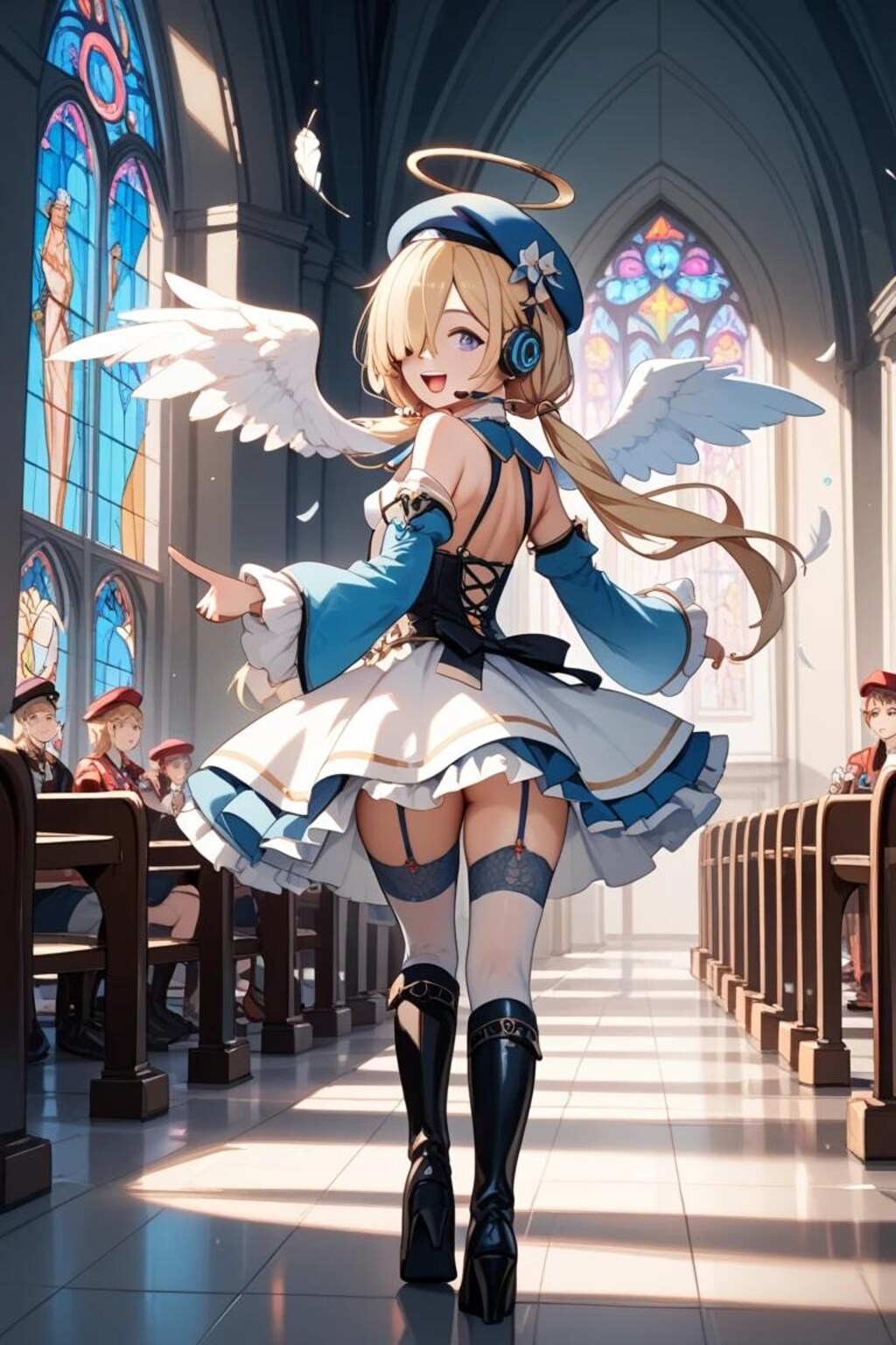 町中を歩くちっぱい天使