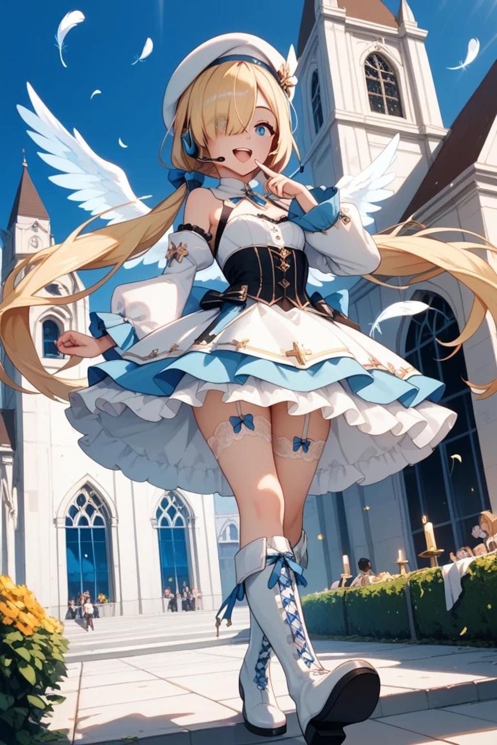 町中を歩くちっぱい天使