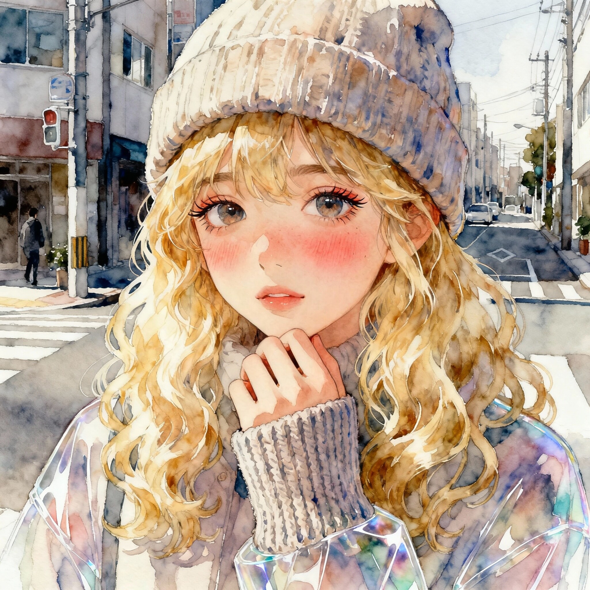 萌え袖になったかな？寒いの～暖めてほしい | の人気AIイラスト・グラビア