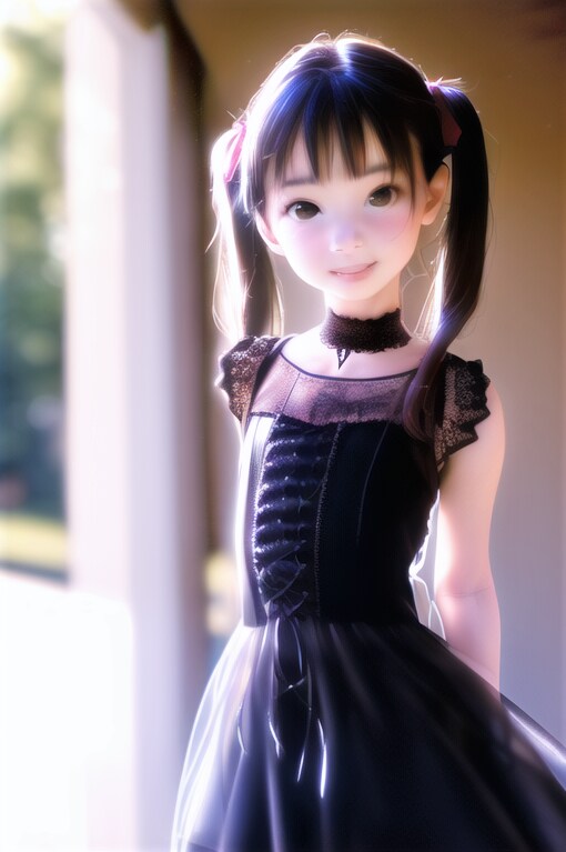 黒ドレスのツインテ少女