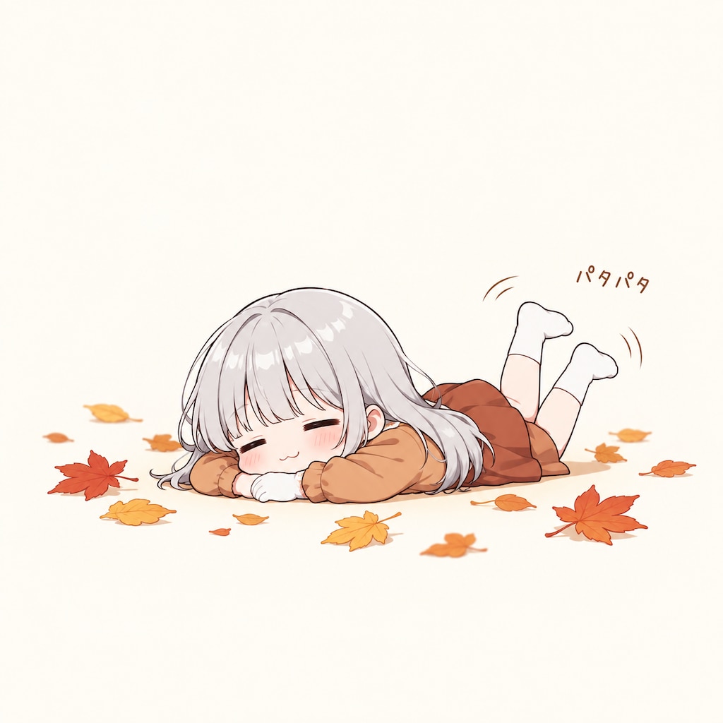 紅葉と戯れるちゃうねんガール