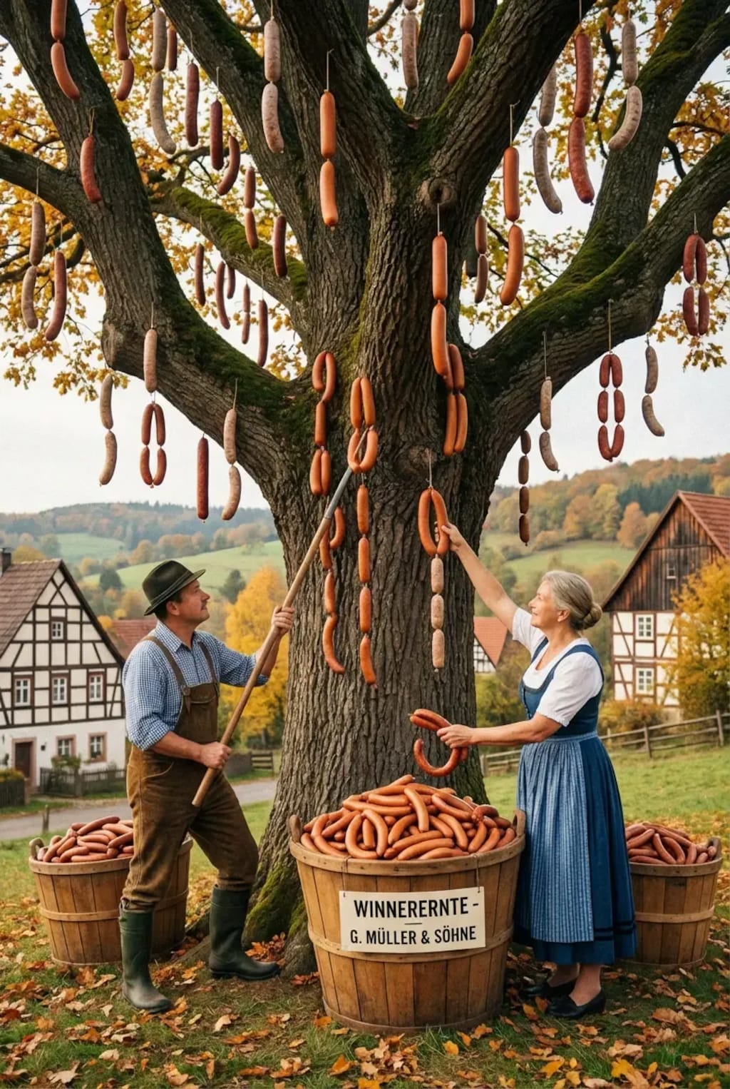 ウィンナーの収穫