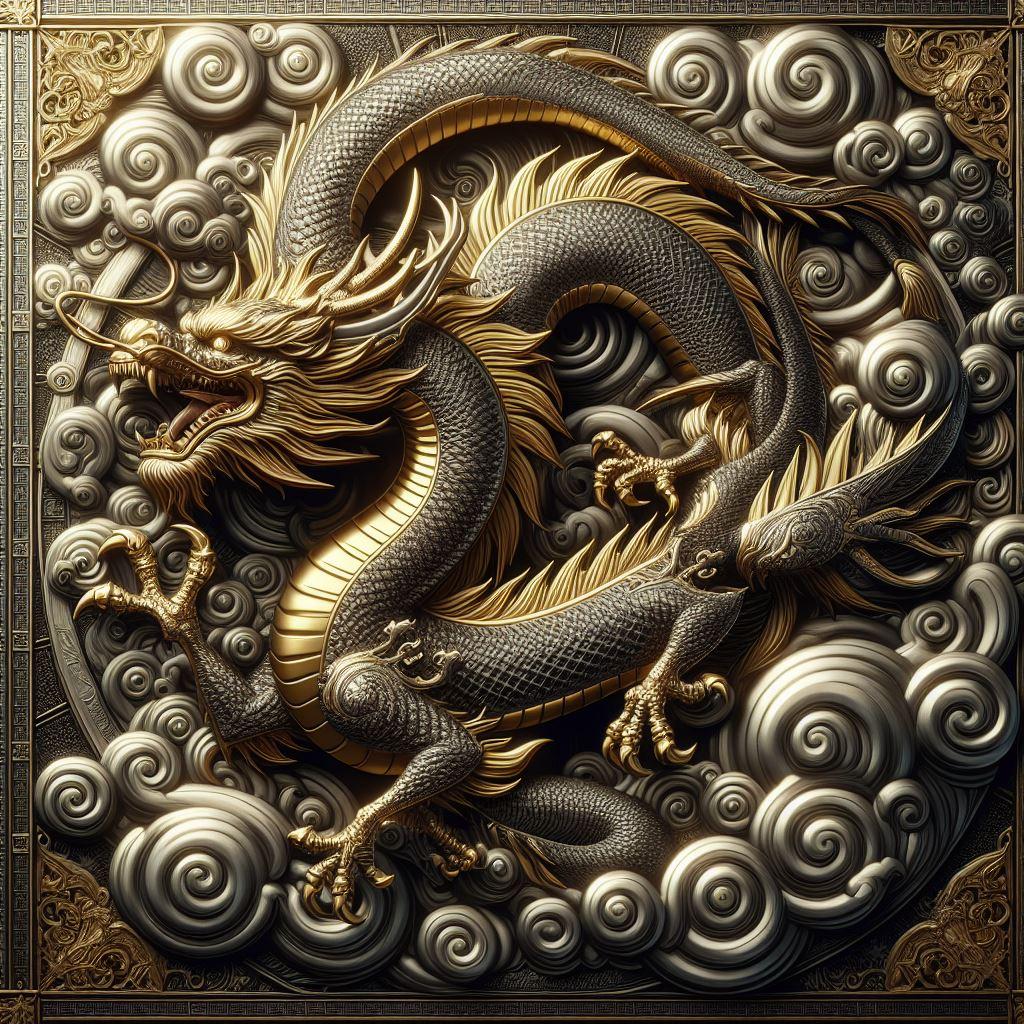 彫金風の龍