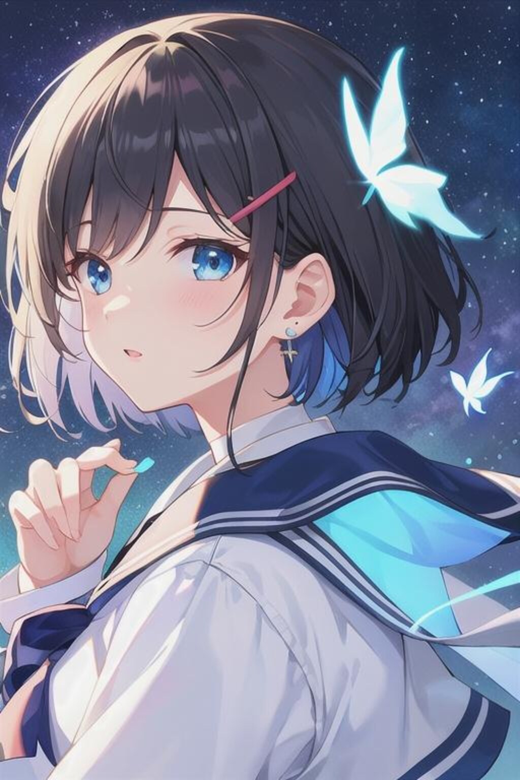 夕方夜空と幼馴染