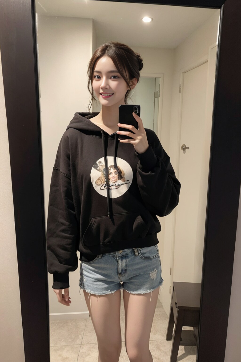 めんどくさいからこの格好で行くね