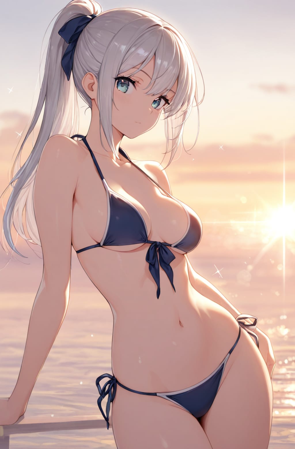 ポニテ美女