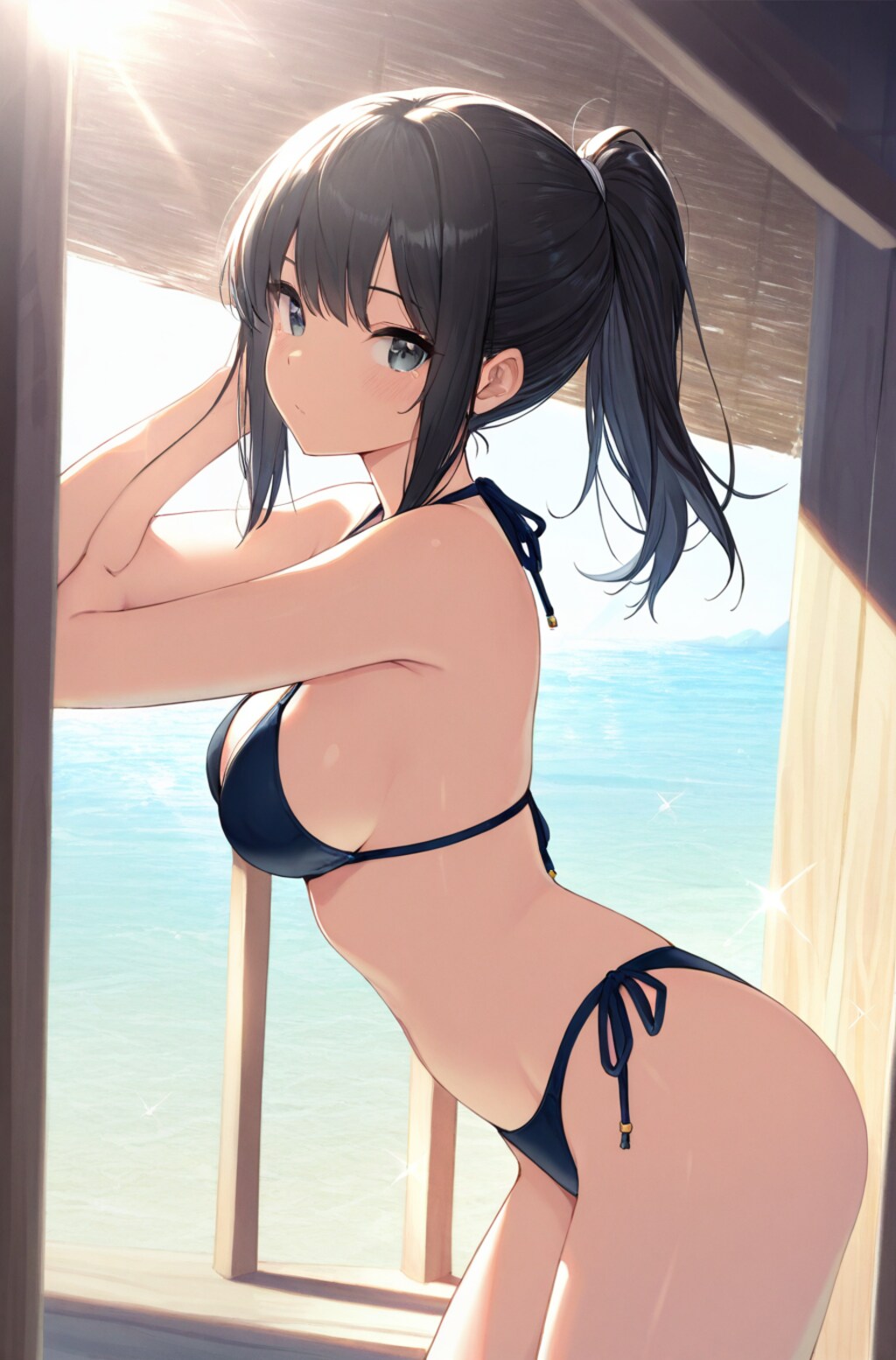 ポニテ美女