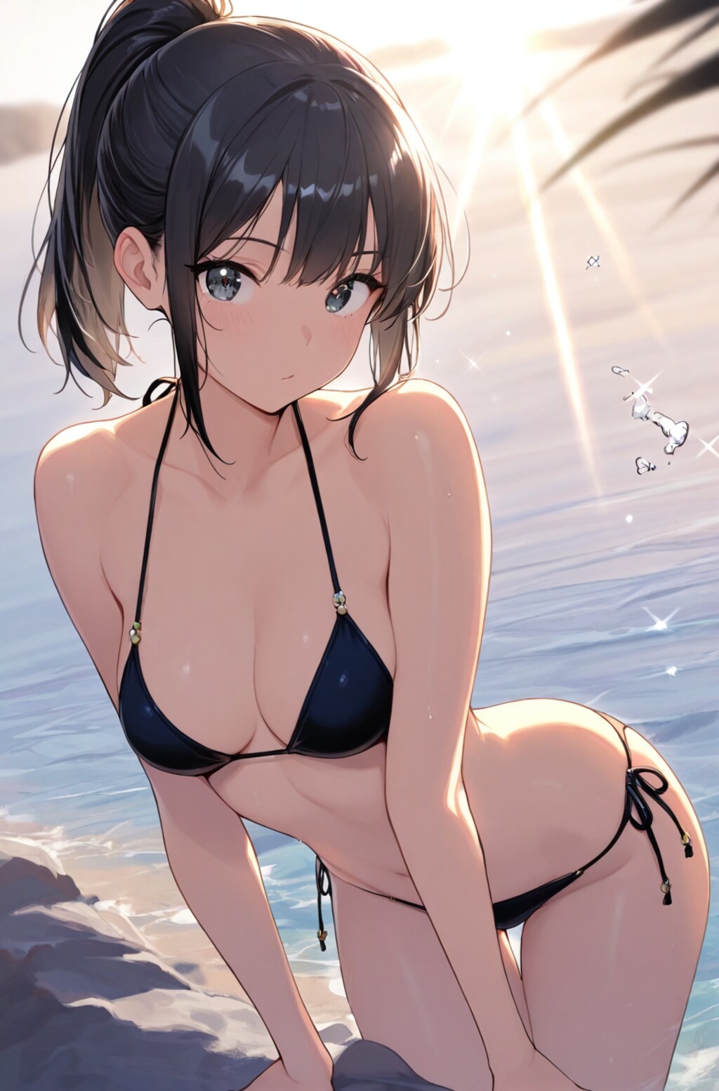 ポニテ美女