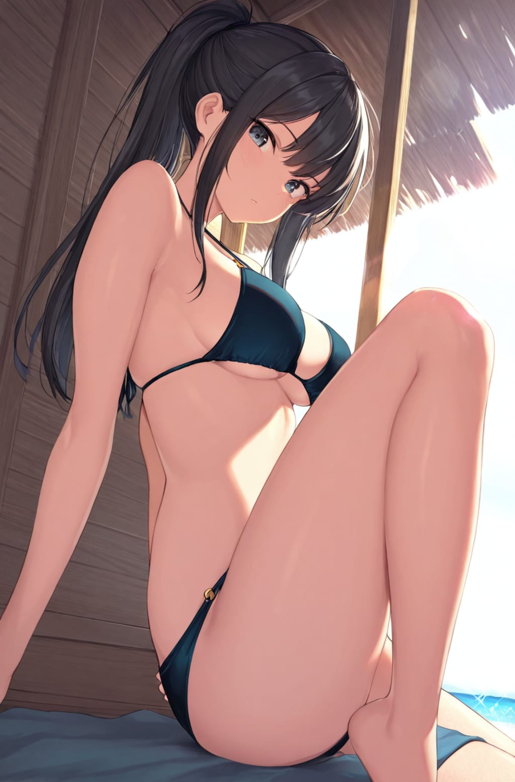 ポニテ美女