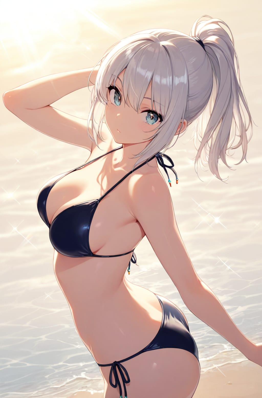 ポニテ美女