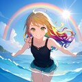 海と虹と 2枚目