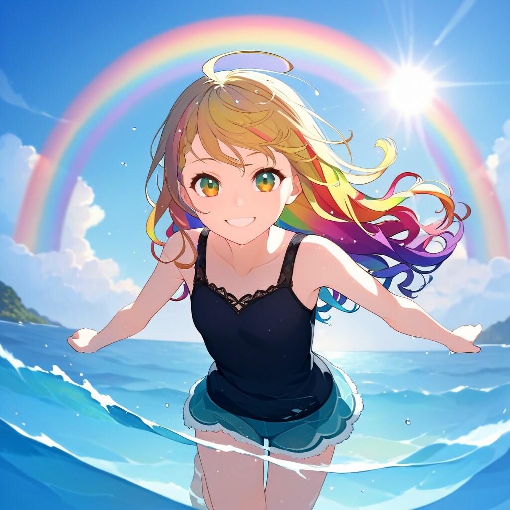 海と虹と