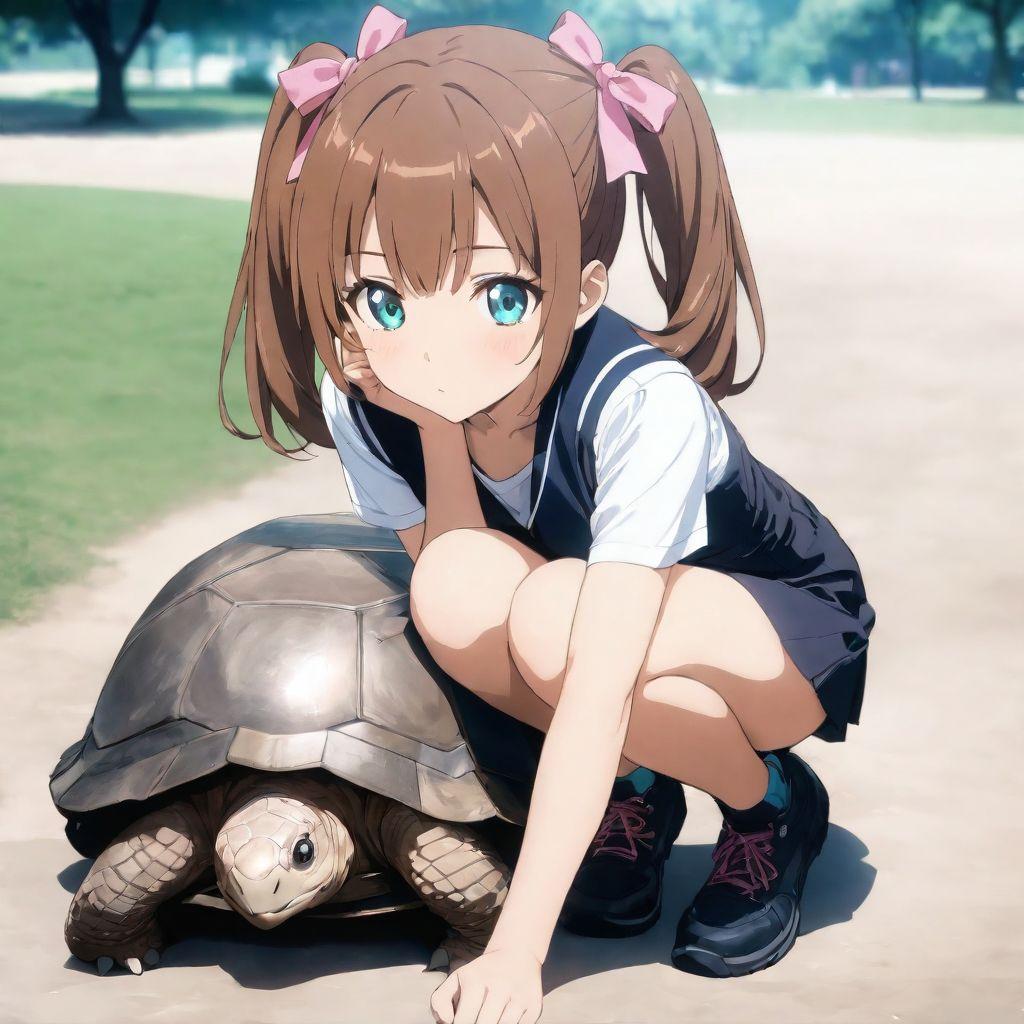 はるかちゃんと🐢