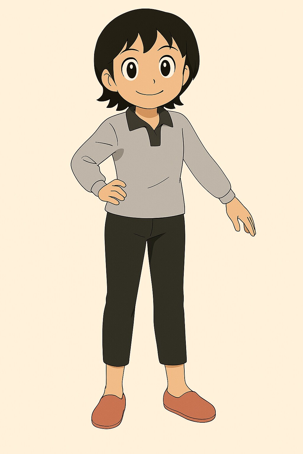 ポロシャツの少女