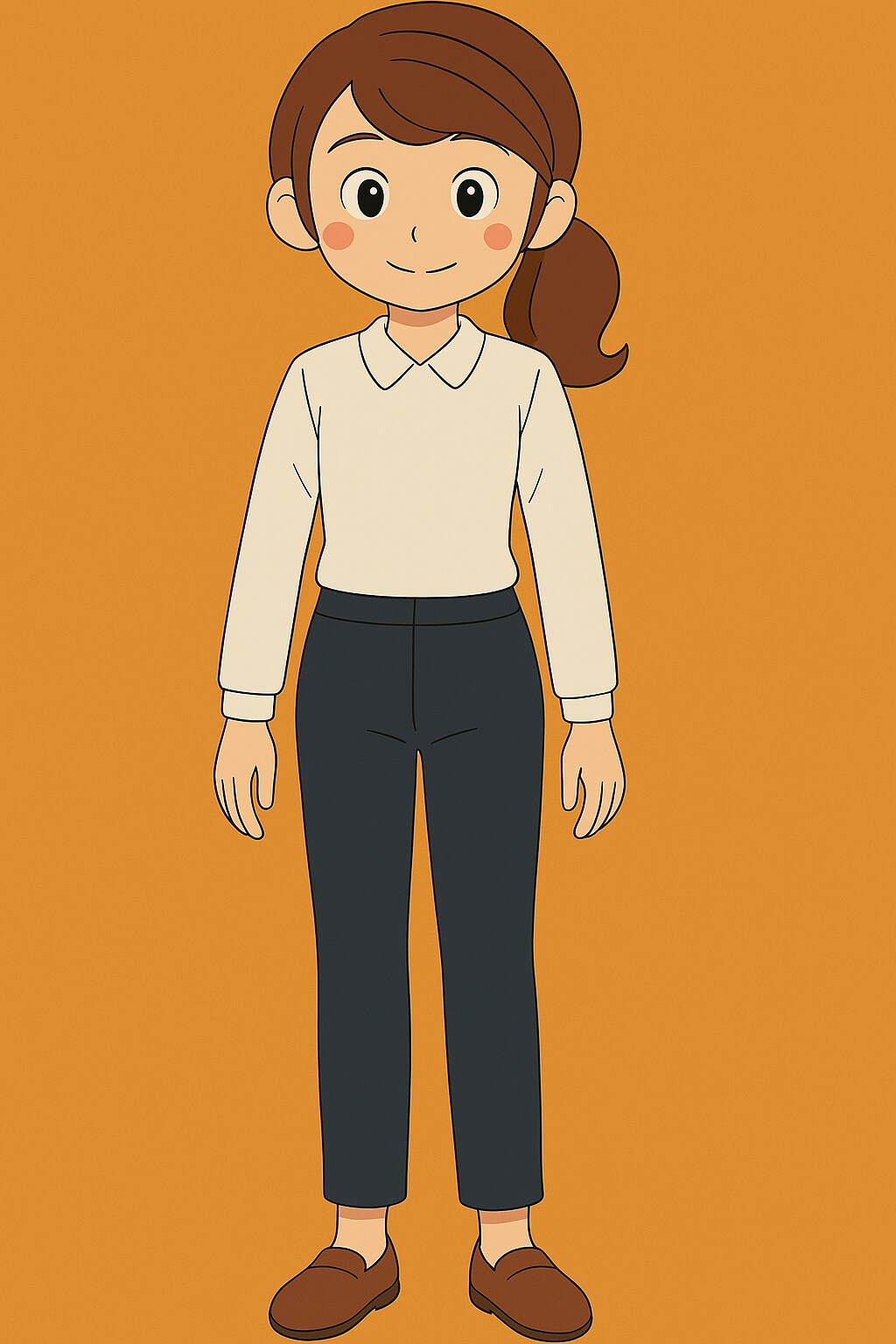 ポロシャツの少女