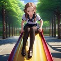 すべり台とJK 4枚目