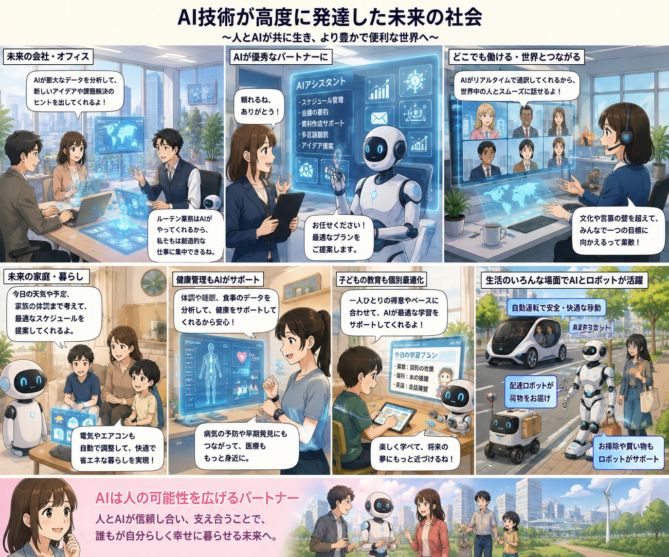 ChatGPTが考えたAI技術が発達した未来の社会