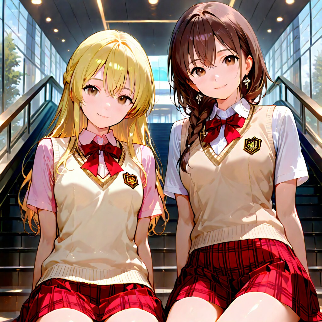 澪奈 & 歩美 Summer Uniform (2)