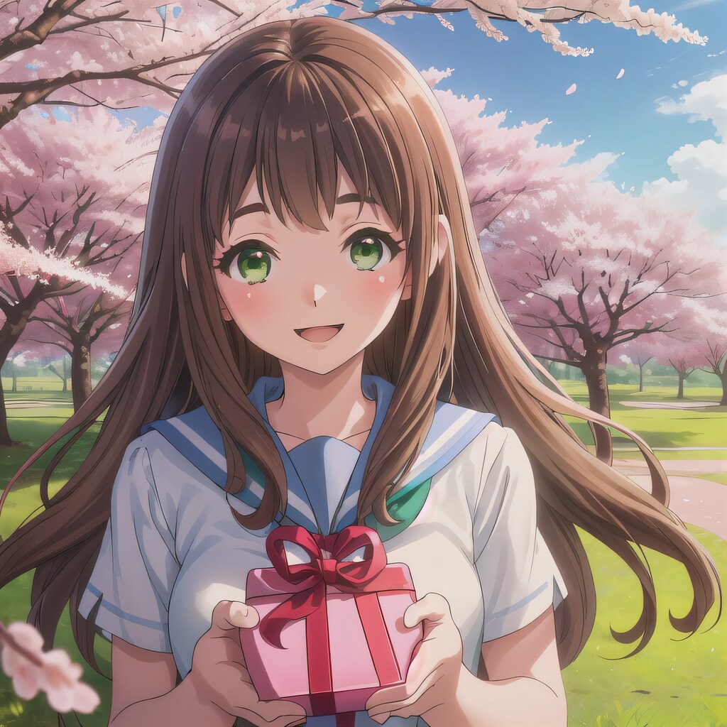 茶髪ロングでセーラー服の少女６