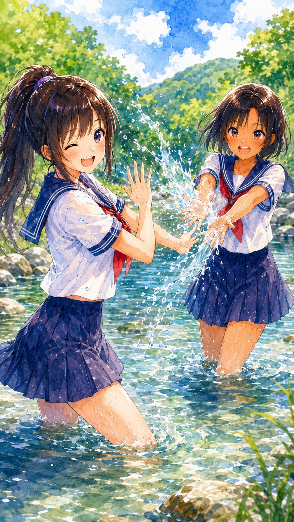 川遊び
