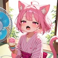 暑いにゃ～。 2枚目