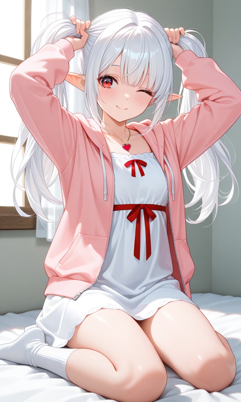 手ツインテールのシロネさん | の人気AIイラスト・グラビア