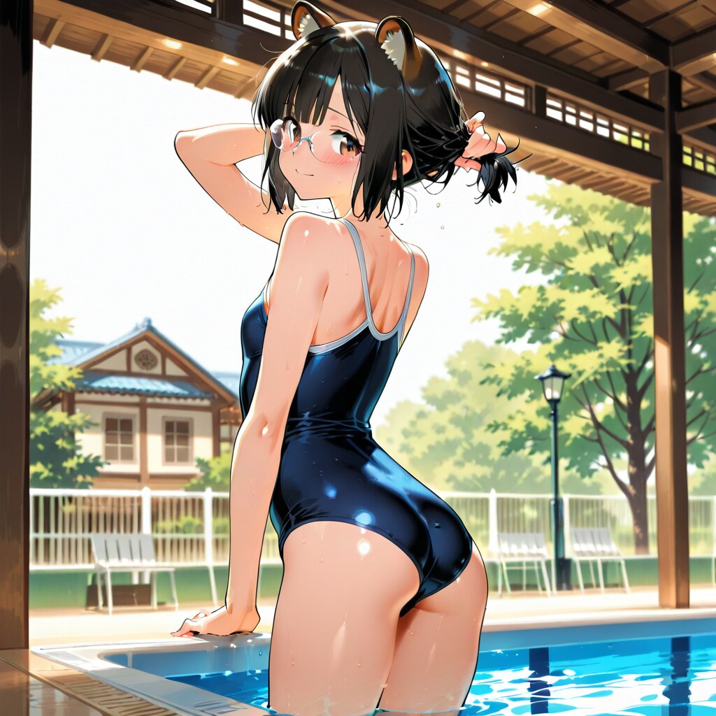 夏はプール、秋は温泉プール！