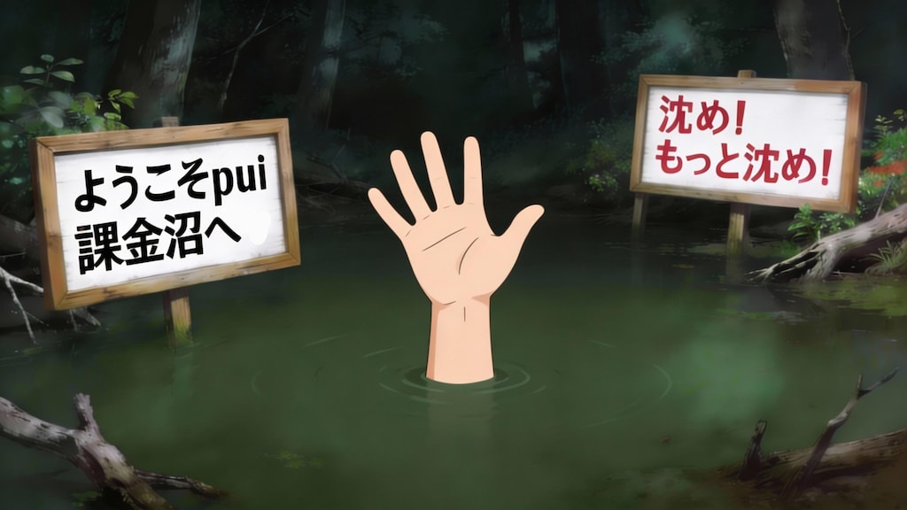 作者、課金の沼に嵌って沈むの巻
