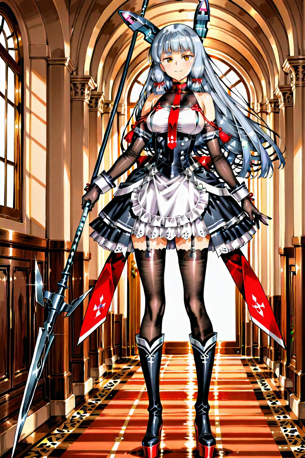 ゴスロリ？メイド槍使い叢雲さん | の人気AIイラスト・グラビア