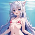 水着の猫っ娘ちゃん達(一部潮吹き) 9枚目