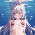 水着の猫っ娘ちゃん達(一部潮吹き) 4枚目