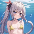 水着の猫っ娘ちゃん達(一部潮吹き) 5枚目