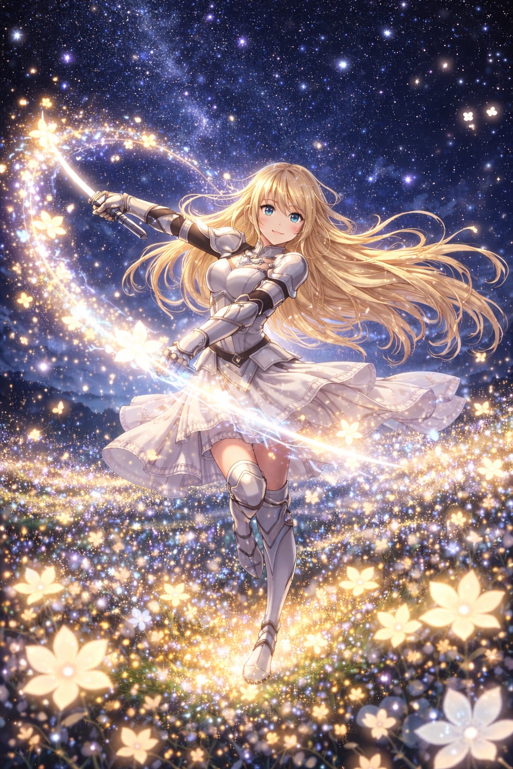 光の中で舞う剣士 | の人気AIイラスト・グラビア