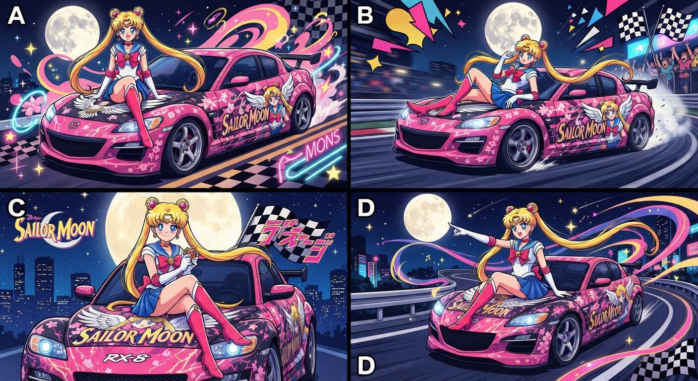 セーラームーンとRX-8 | の人気AIイラスト・グラビア