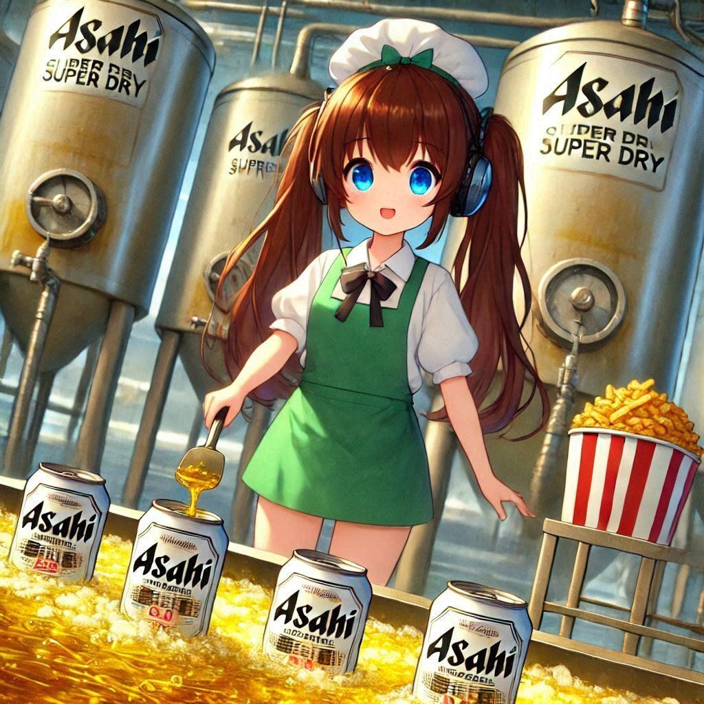 揚げビール工場の小さな女の子