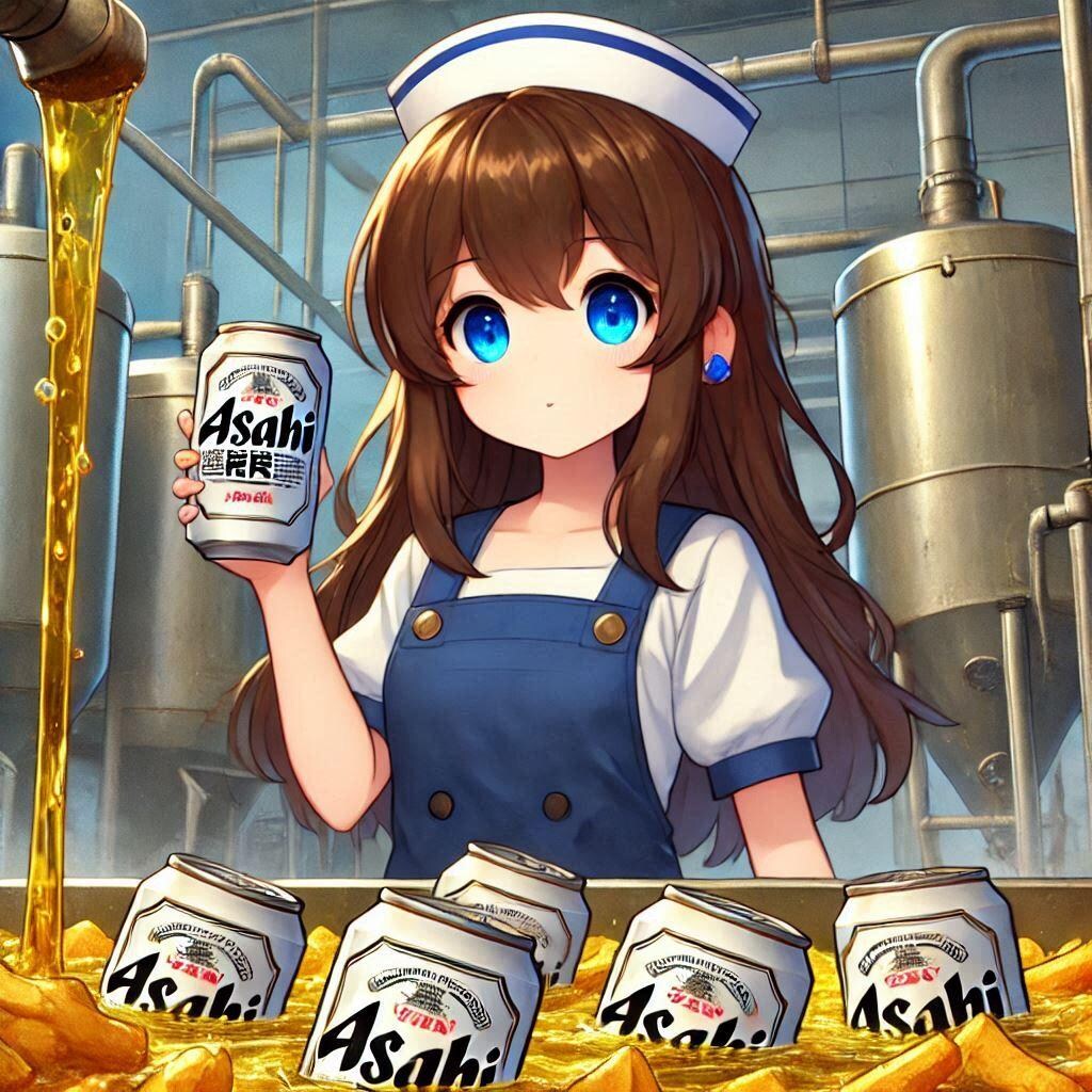 揚げビール工場の小さな女の子