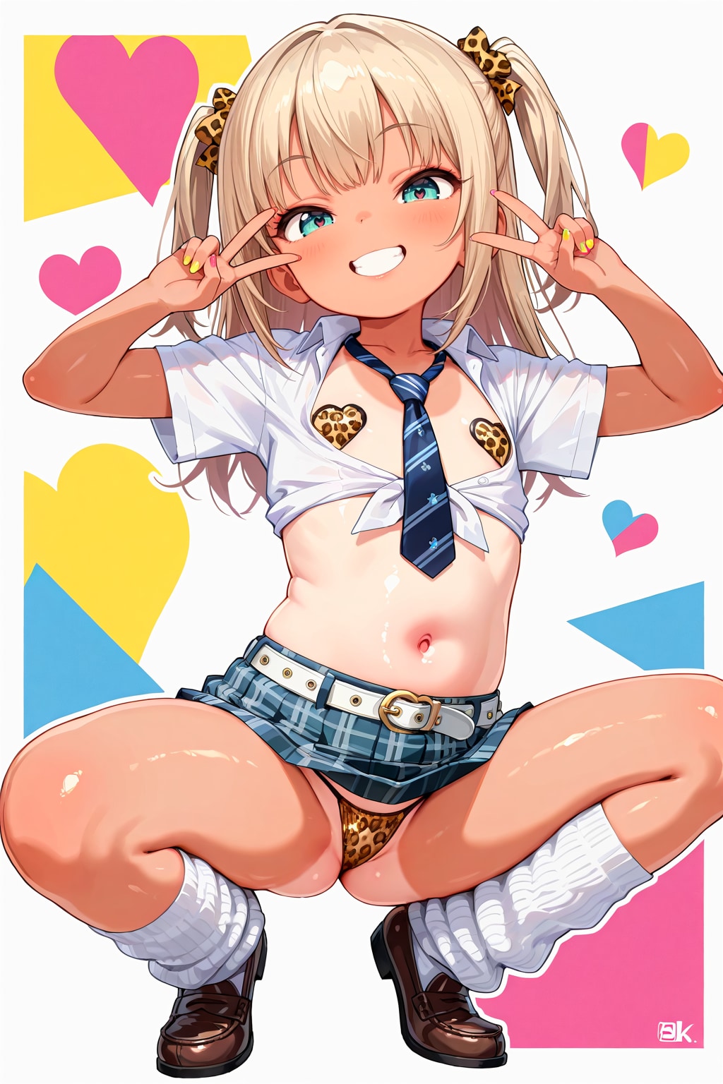 ハート型ニップレスヒョウ柄仕様