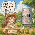 メロンを捨てるとこのビール缶と小さな女の子 6枚目